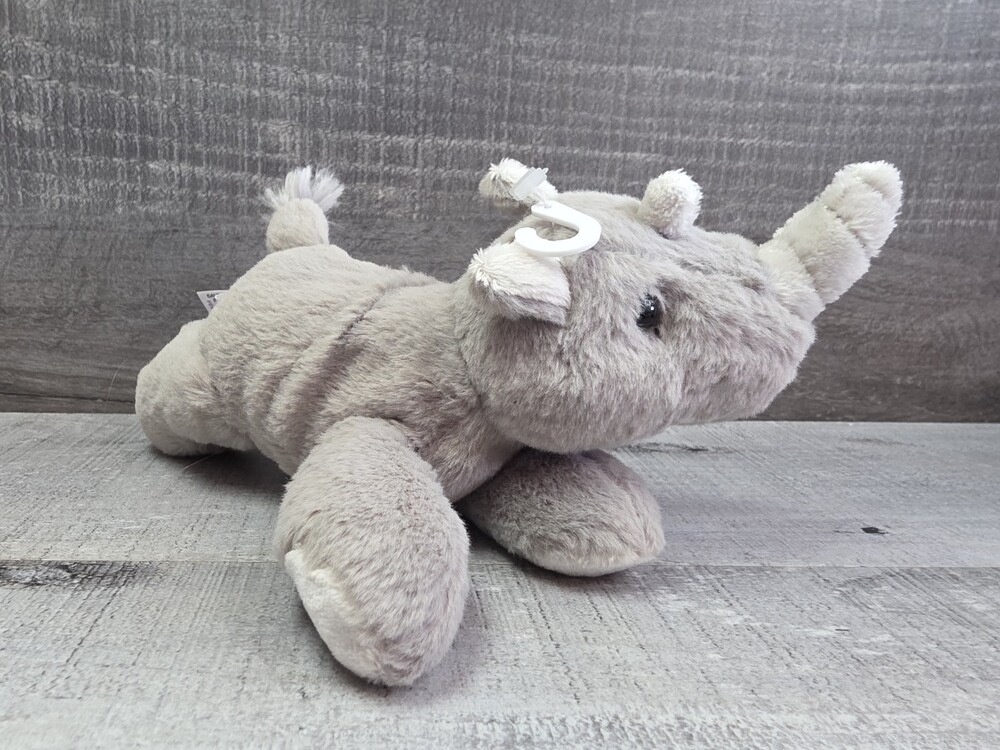 Aurora World Gray Rhinoceros Zoo Safari Animal Plush Stuffed Animal 9" g66